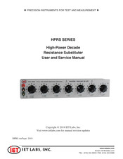 IET Labs HPRS-F-4-0.001 User And Service Manual