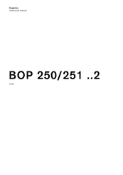 Gaggenau BOP 250 2 Instruction Manual