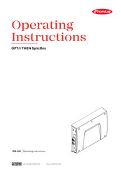 Fronius OPT/i TWIN SyncBox Operating Instructions Manual
