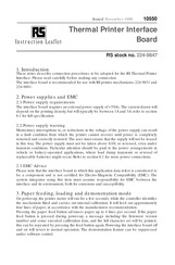RS 224-9847 Instruction Leaflet