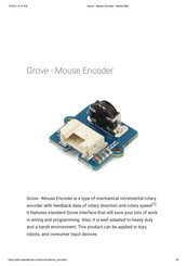 Seeed Grove - Mouse Encoder Quick Start Manual