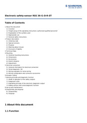 schmersal RSS 36-I1-D-R-ST Manual