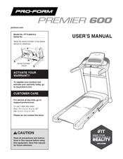 ICON Pro-Form PREMIER 600 User Manual