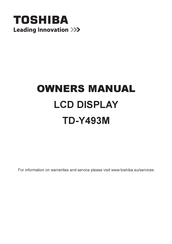 Toshiba TD-Y493M Owner's Manual