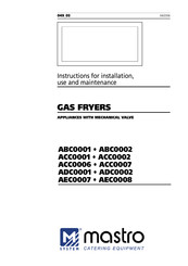 mastro AEC0007 Instructions For Installation, Use And Maintenance Manual