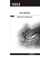 MSI IM-GM45 Manual