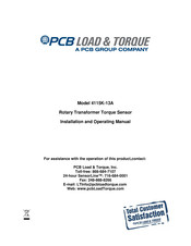 PCB Load & Torque 4115K-13A Installation And Operating Manual