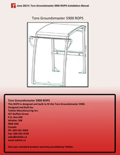 Toro Groundsmaster 5900 ROPS Instruction Manual