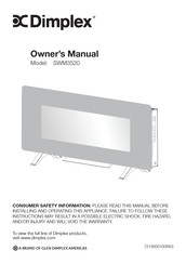 Dimplex WINSLOW SWM3520 Owner's Manual