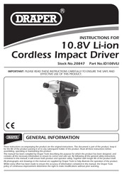 Draper ID108VLI Instructions Manual