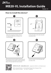 ZKTeco MB20-VL Installation Manual