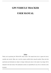 Xexun TK106 User Manual
