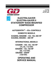 Gardner Denver ELECTRA-SAVER EAQ99R Operating And Service Manual