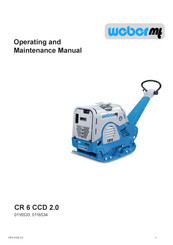 Weber mt 0116534 Operating And Maintenance Manual