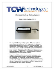 TCW Technologies IBBS-24v-3ah-CRT-V Manual