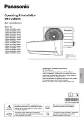 Panasonic CS/CU-HU12ZKY Series Operating & Installation Instructions Manual