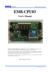 Daq System EMB-CPU03 User Manual