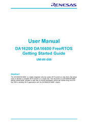 Renesas FreeRTOS DA16200 User Manual