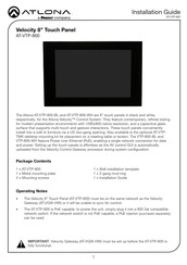 Panduit ATLONA AT-VSP-800-BL Installation Manual