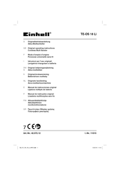 EINHELL TE-OS 18 Li Operating Instructions Manual