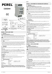 Perel E305DIN1 Quick Start Manual