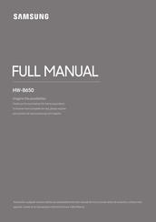 Samsung HW-B650/ZA Full Manual