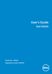 Dell P1914S User Manual