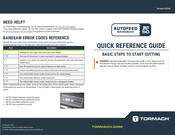 Tormach Autofeed Bandsaw AF50 Quick Reference Manual