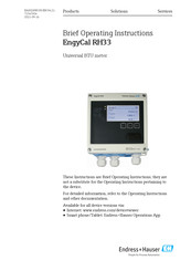 Endress+Hauser EngyCal RH33 Brief Operating Instructions
