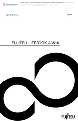 Fujitsu LIFEBOOK A3510 Operating Manual