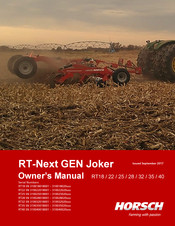 horsch RT40 Owner's Manual