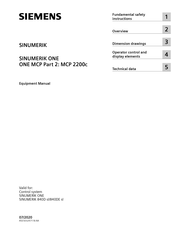 Siemens SINUMERIK ONE MCP 2200c Equipment Manual