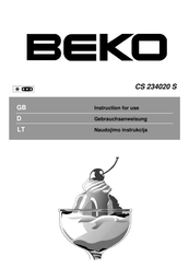 Beko CS234020S Instructions For Use Manual