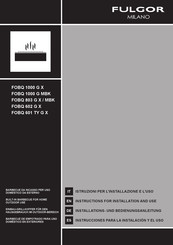 Fulgor Milano FOBQ 602 G X Instructions For Installation And Use Manual