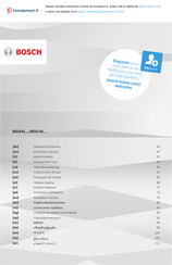 Bosch BGS41 Series Instruction Manual