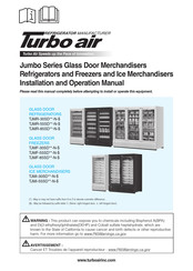Turbo Air Jumbo TJMF-30SD N Series Installation And Operation Manual