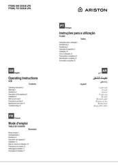 Ariston FTGHL 751 D/IX/A LPG Operating Instructions Manual