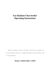 Atosa CH900 Operating Instructions Manual