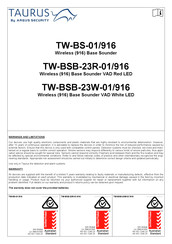 Argus Security TAURUS TW-BSB-23R-01/916 Quick Start Manual