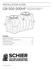 Schier GB-500-500HF Installation Manual