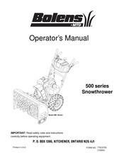 MTD Bolens 500 Series Operator's Manual