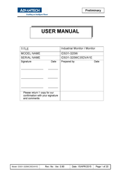 Advantech IDS31-320WC35DVA1E User Manual