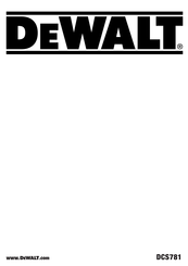 DeWalt DCS781N-XJ Original Instructions Manual