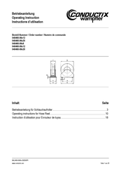 Conductix-Wampfler 040460-09x8 Operating Instructions Manual