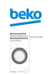 Beko WTC 8733 XB0B User Manual