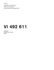 Gaggenau VI 492 611 Installation Instructions Manual