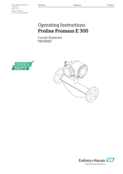 Endress+Hauser Proline Promass E 300 Operating Instructions Manual
