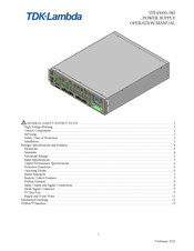 TDK-Lambda TPF45000-385 Operation Manual