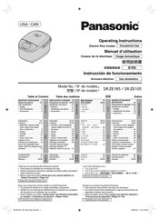 Panasonic SR-ZE105 Operating Instructions Manual