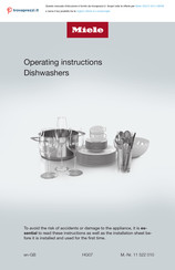 Miele G 5217 Operating Instructions Manual